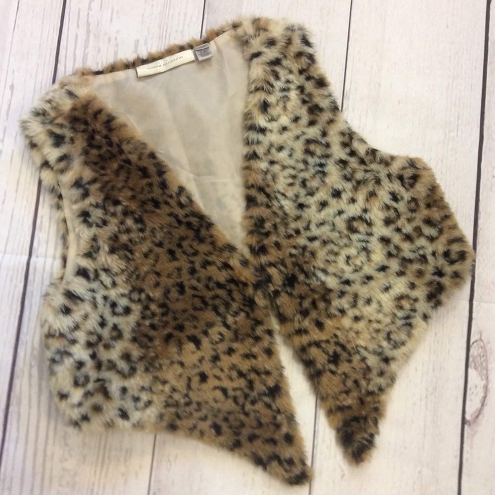 Urban Behavior Cheetah Print Faux Fur Vest Size M